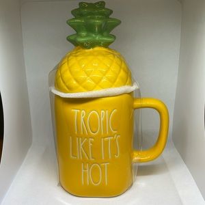 Rae Dunn Tropic Like It’s Hot mug with/topper